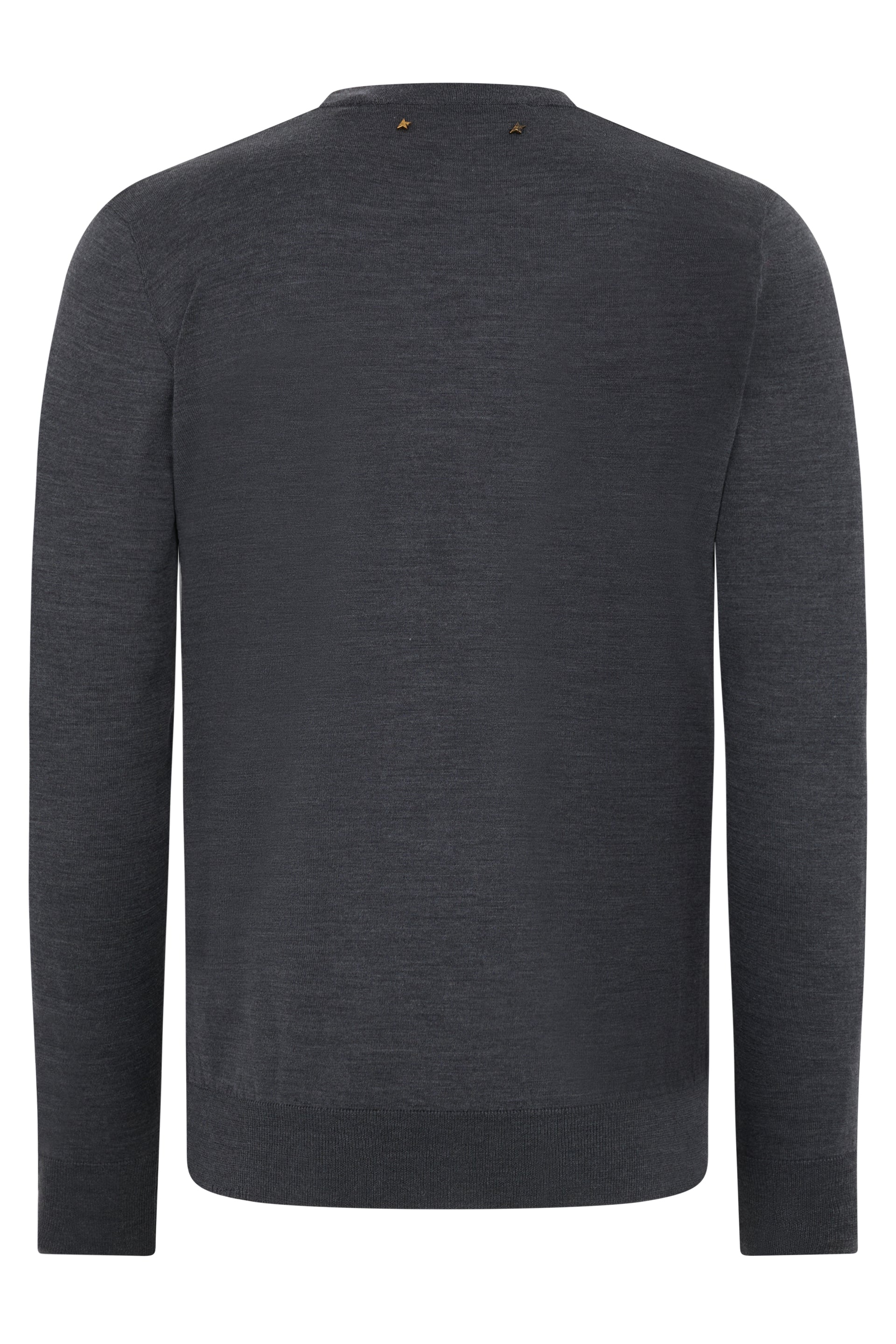 GOLDEN GOOSE Virgin Wool Sweater for Men with Ribbed Knit Edges