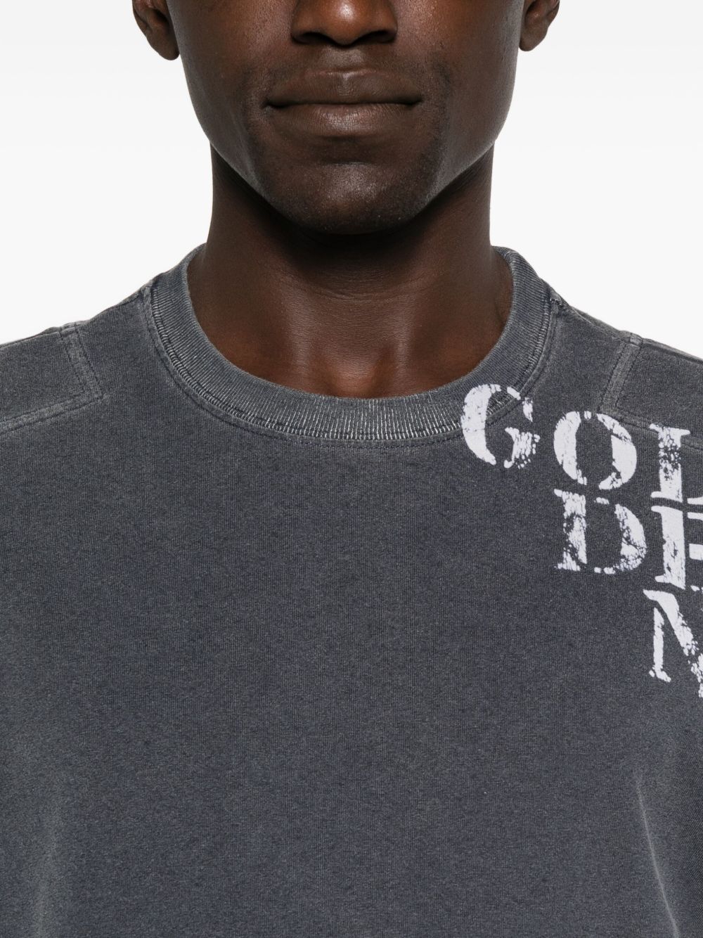 GOLDEN GOOSE Printed T-Shirt with Shoulder Graphics - Size M