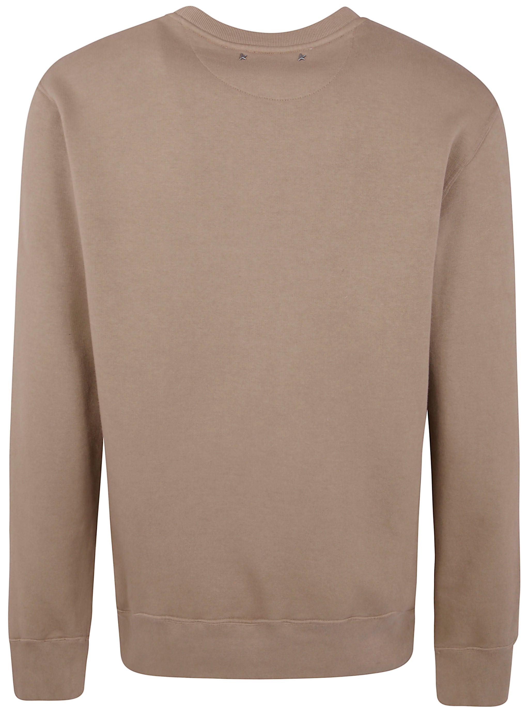 GOLDEN GOOSE College Print Crewneck Cotton Sweatshirt - FW25