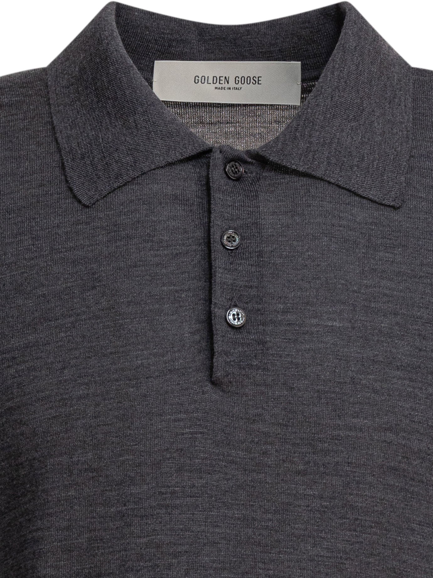 GOLDEN GOOSE Merino Wool Polo Shirt - Regular Fit