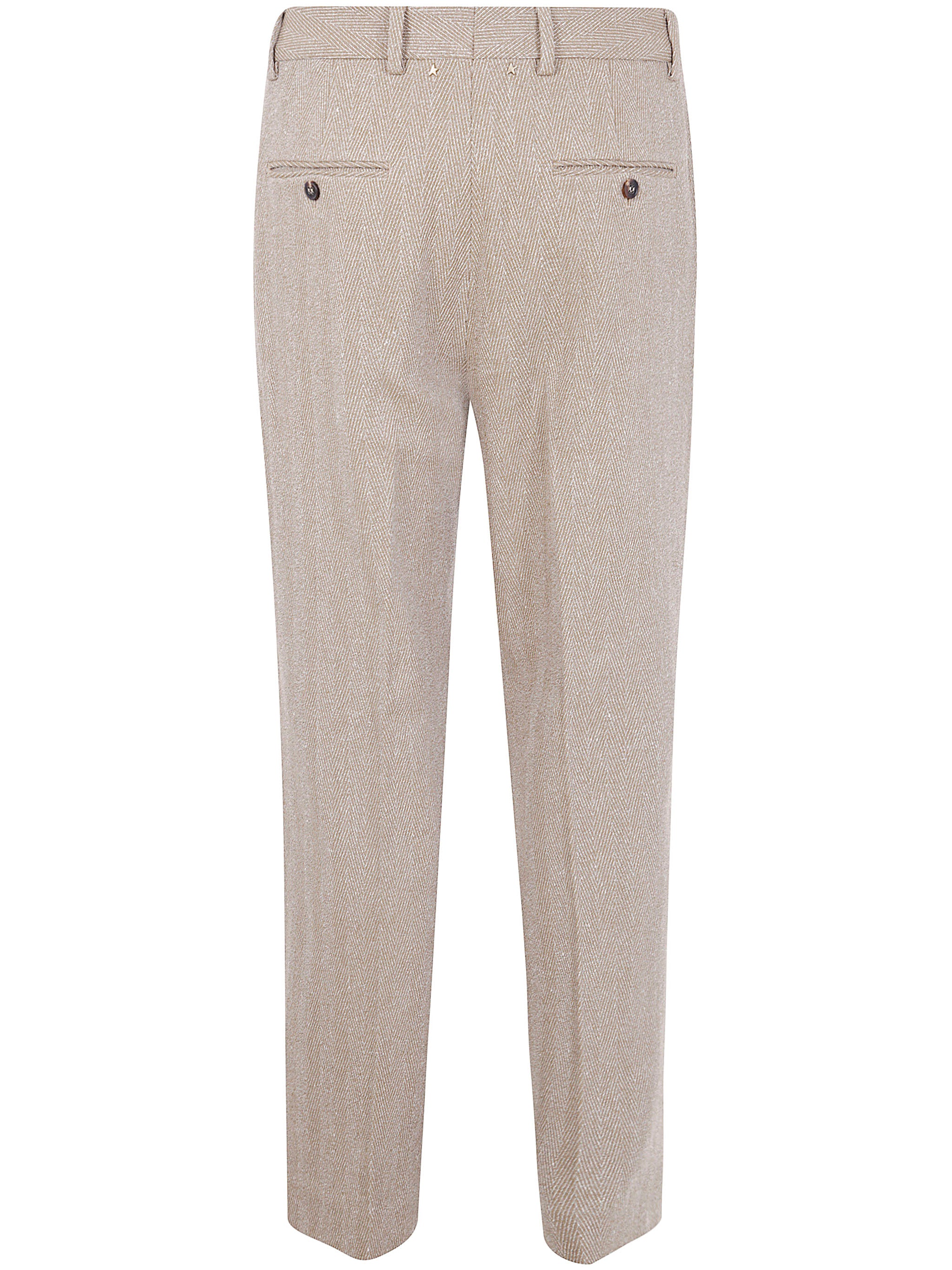 GOLDEN GOOSE Journey Men's Relax Straight Pant - Tailored Chevron Design