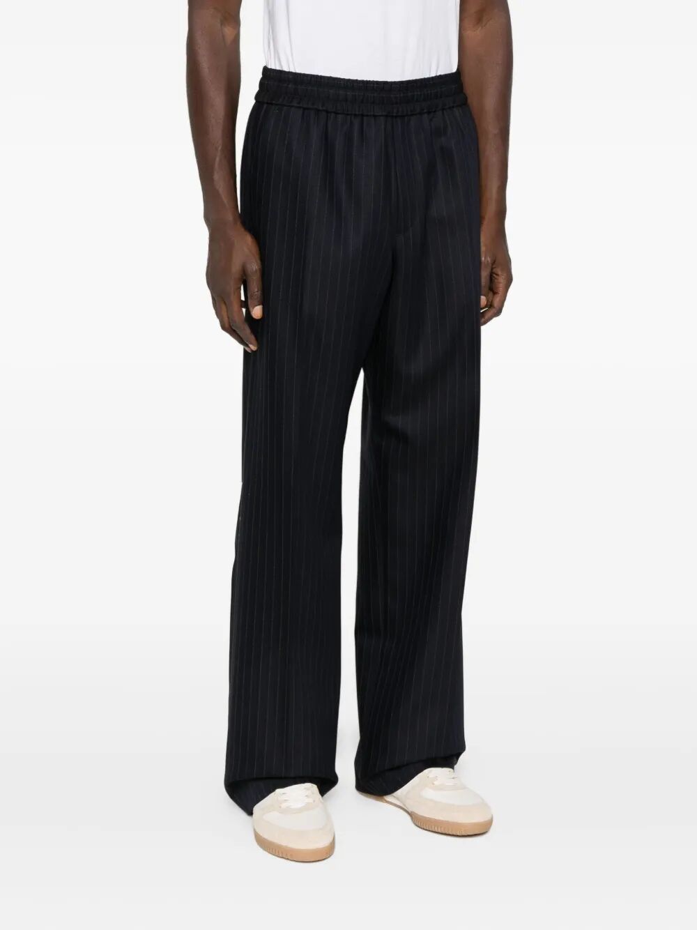 GOLDEN GOOSE Men's Wide Jogging Pants with Pinstripes