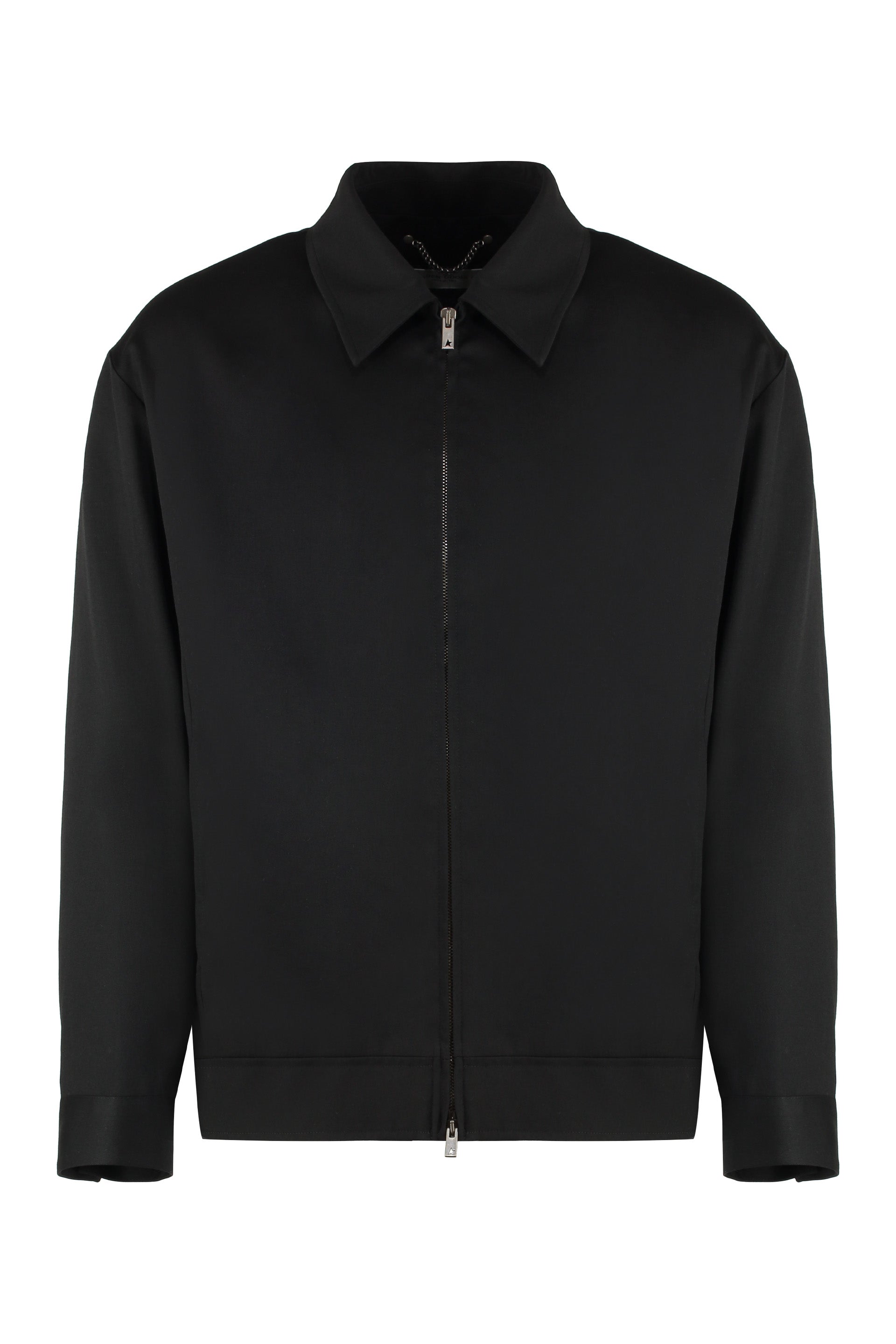 GOLDEN GOOSE Men's Wool Gabardine Zip Jacket