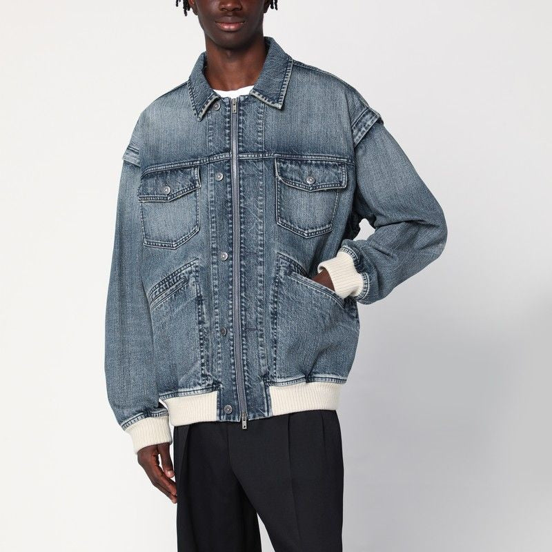 GOLDEN GOOSE Men's Bomber with Washed Effect