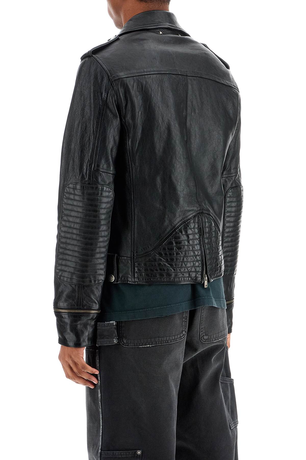 GOLDEN GOOSE Stylish Leather Jacket for Men