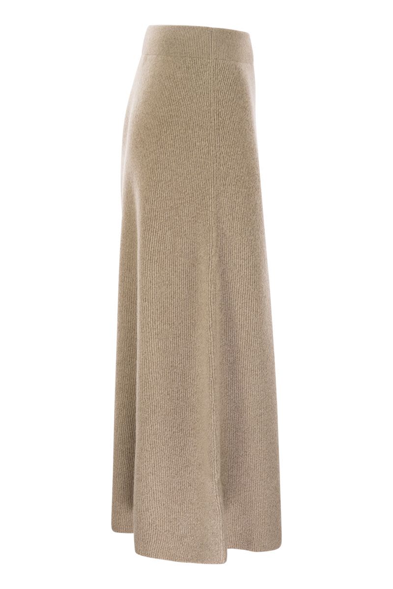 FABIANA FILIPPI Platinum and Lurex Long Skirt