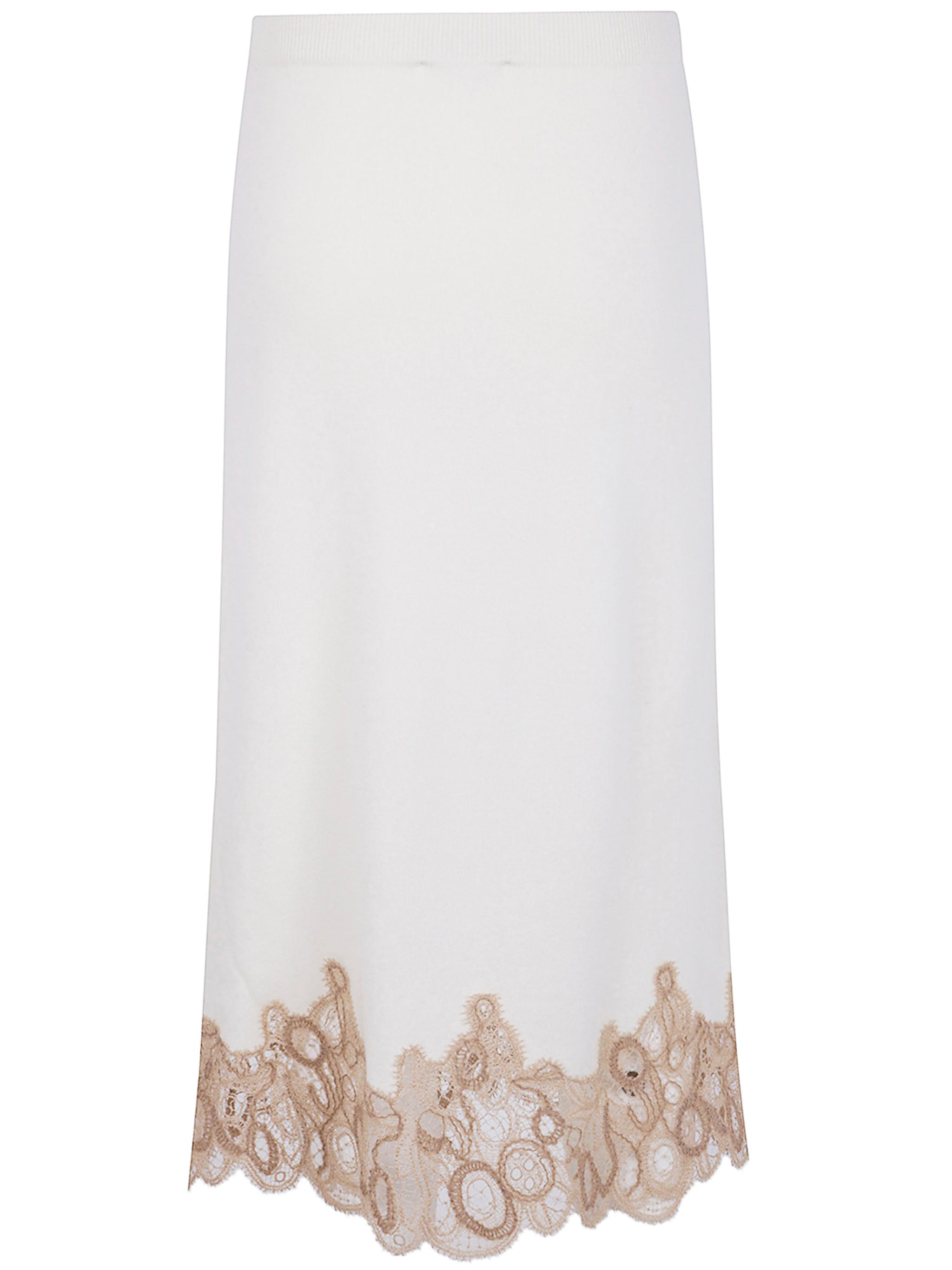 FABIANA FILIPPI Elegant Pencil Skirt with Lace Band - Women's Mini Skirt