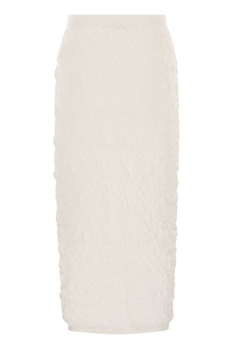 FABIANA FILIPPI Flattering Midi Skirt with Embossed Detailing