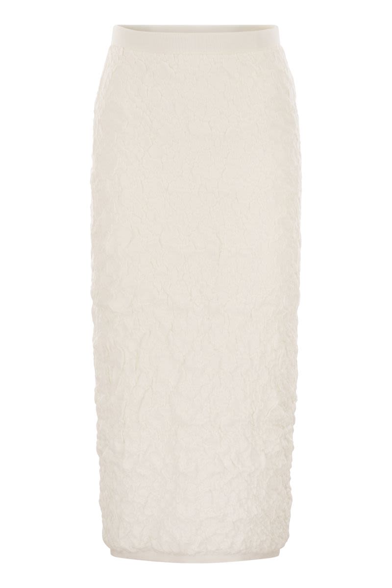 FABIANA FILIPPI Flattering Midi Skirt with Embossed Detailing