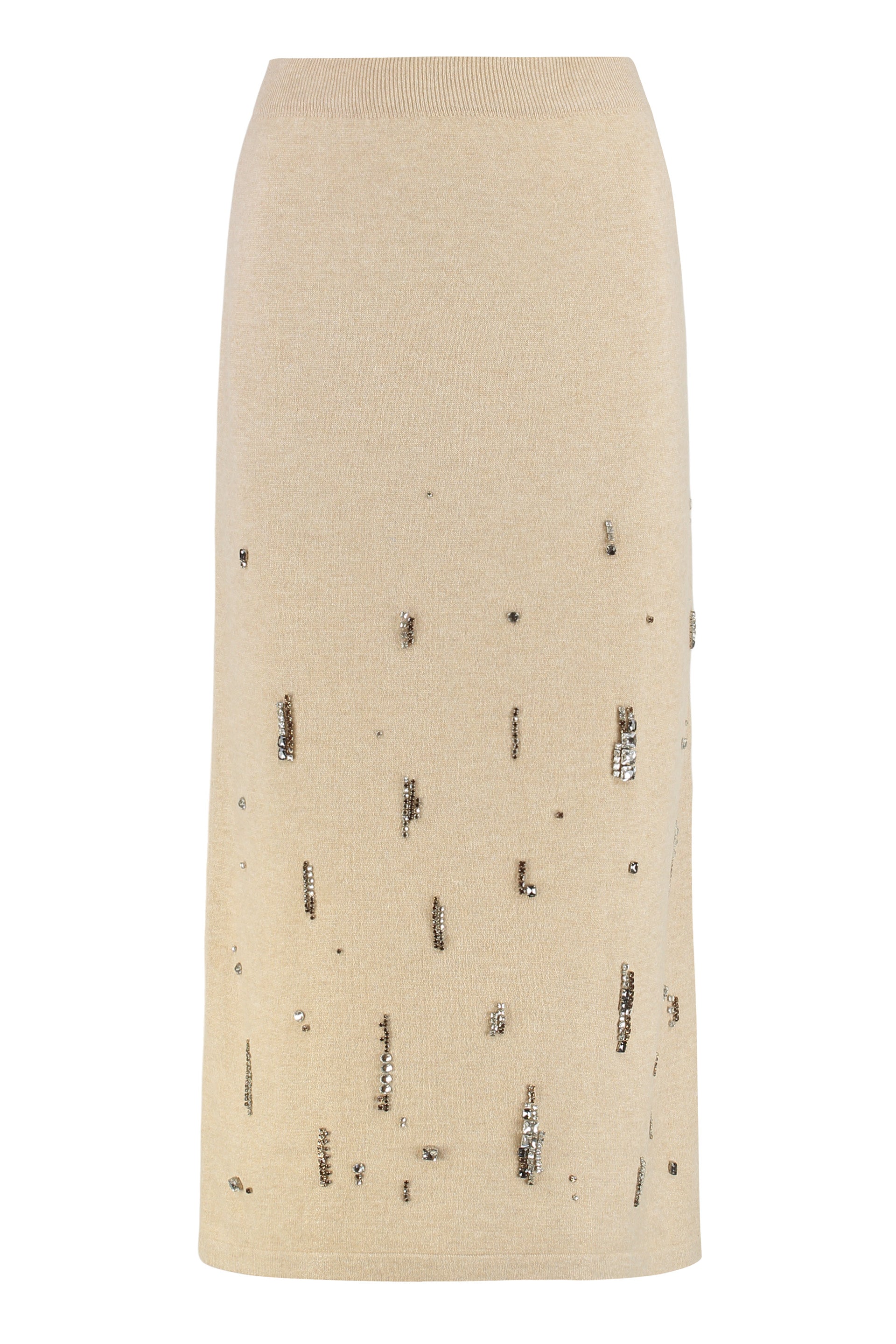 FABIANA FILIPPI MIDI Knitwear Skirt with Decorative Stones