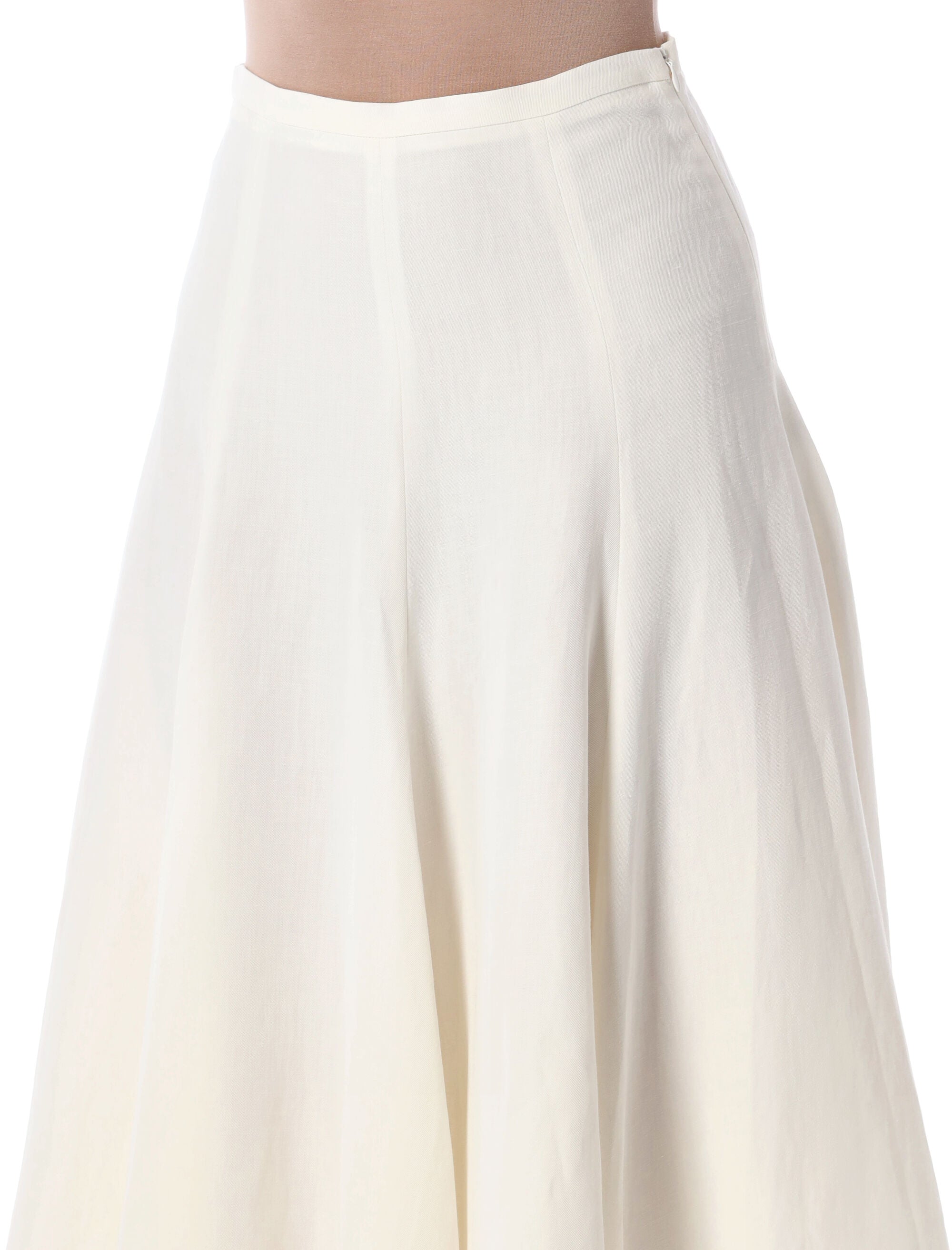 FABIANA FILIPPI Linen and Viscose Flared Midi Skirt
