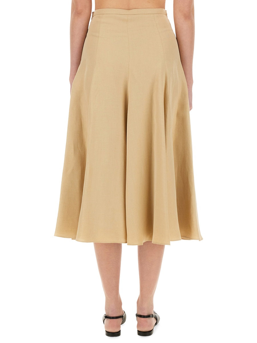FABIANA FILIPPI Linen and Viscose Skirt - Size 40