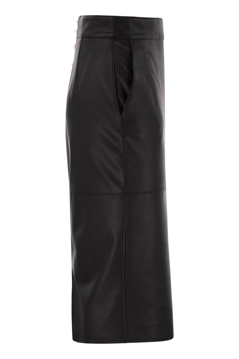 ELISABETTA FRANCHI Pencil Skirt with Jewelled Hooks
