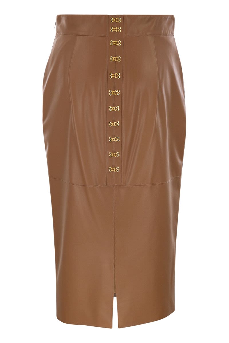 ELISABETTA FRANCHI Women's Pencil Skirt with Jewelled Hooks