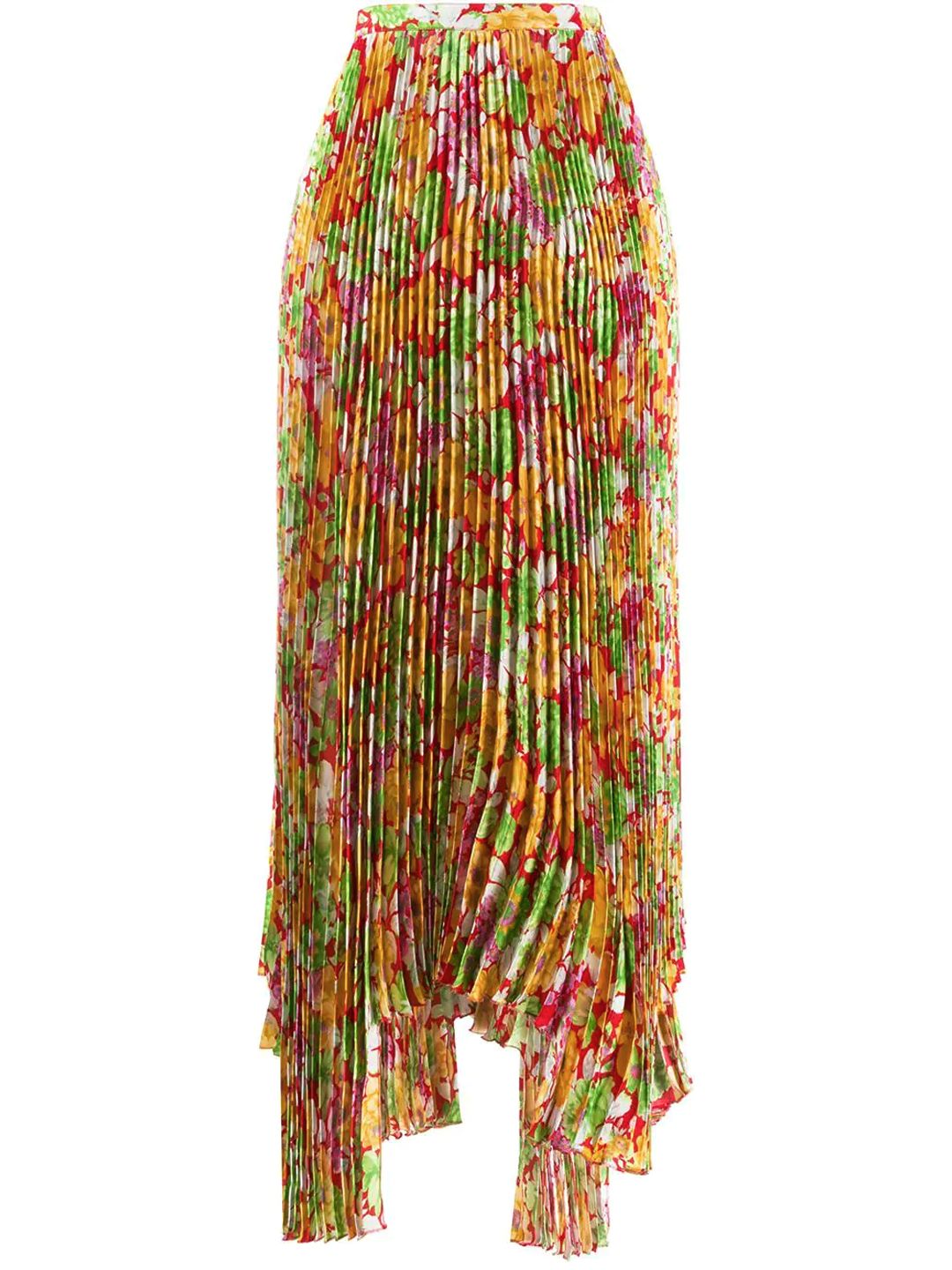 PLAN C Floral Plissé Mini Skirt - Size 42