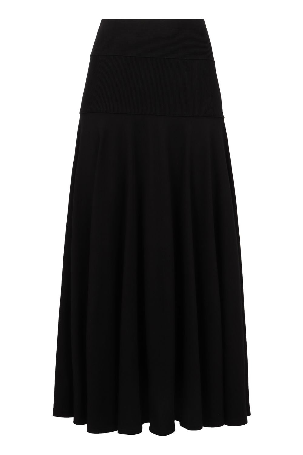 PLAN C Chic A-Line Midi Skirt