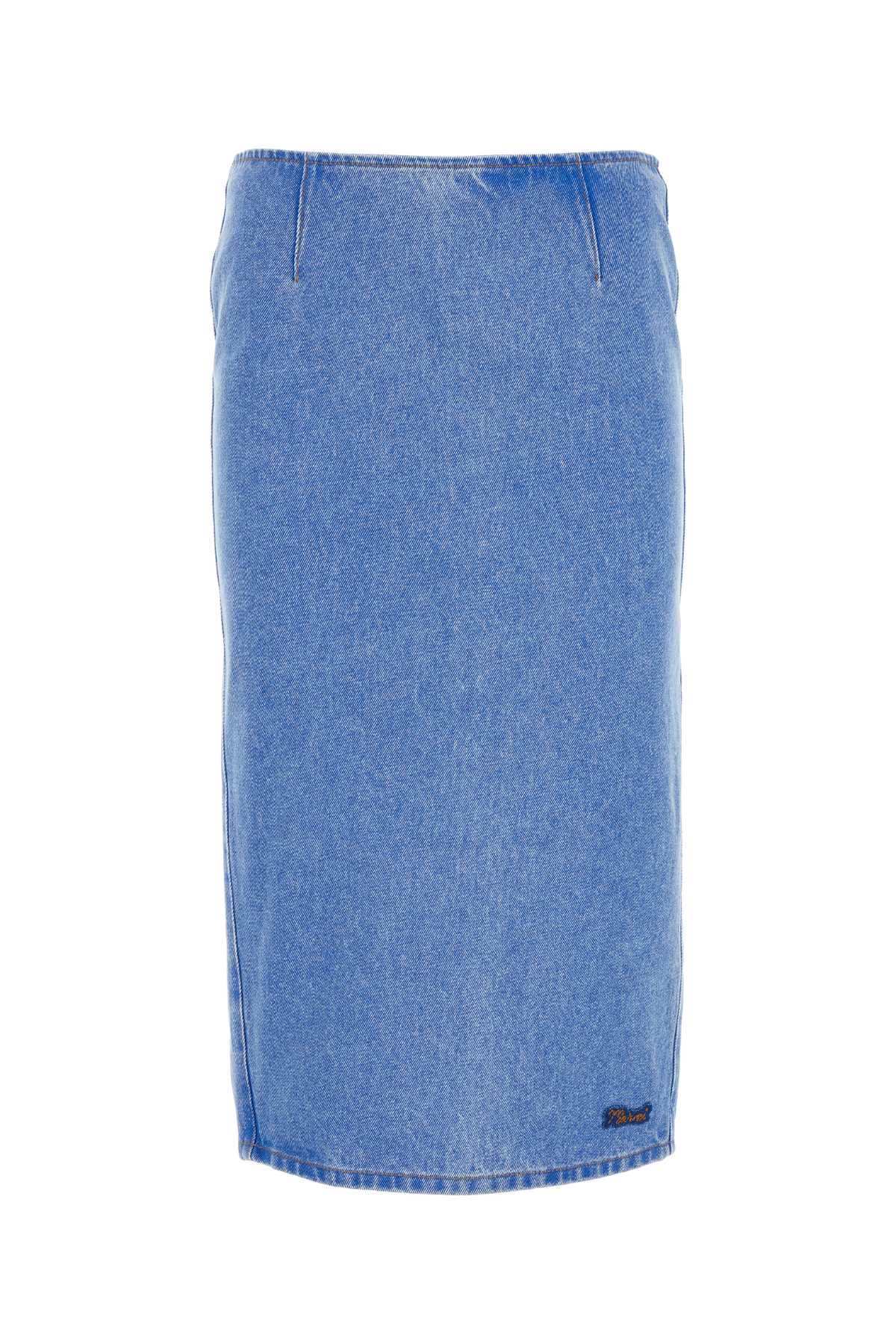 MARNI Women's Denim Mini Skirt for FW24