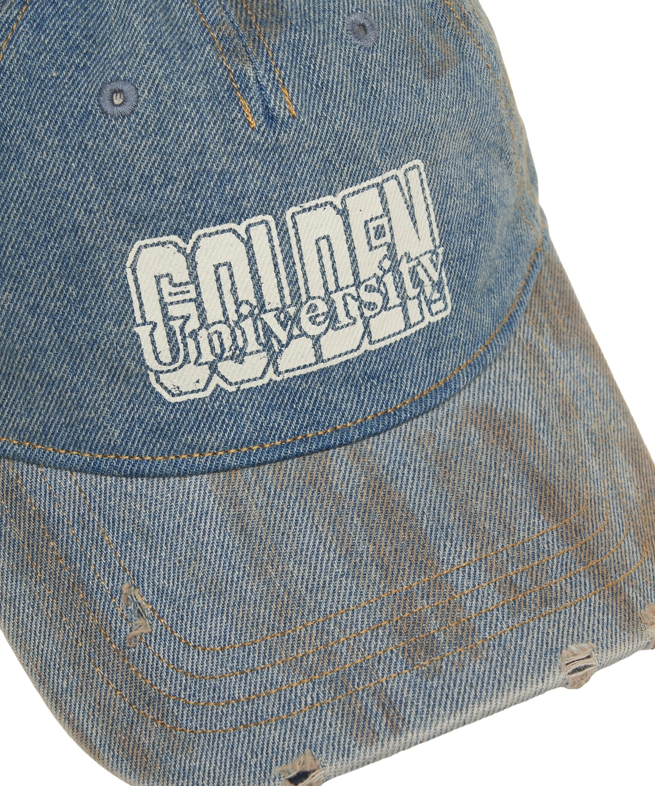 GOLDEN GOOSE Distressed Baseball Cap with Logo