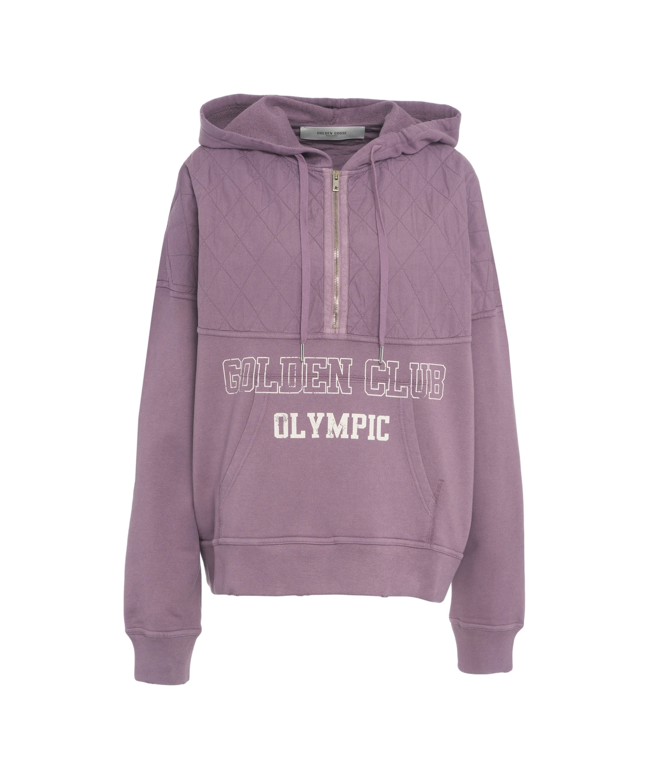 GOLDEN GOOSE Stylish Sweatshirt with Quilted Detail and Drawstring Hood