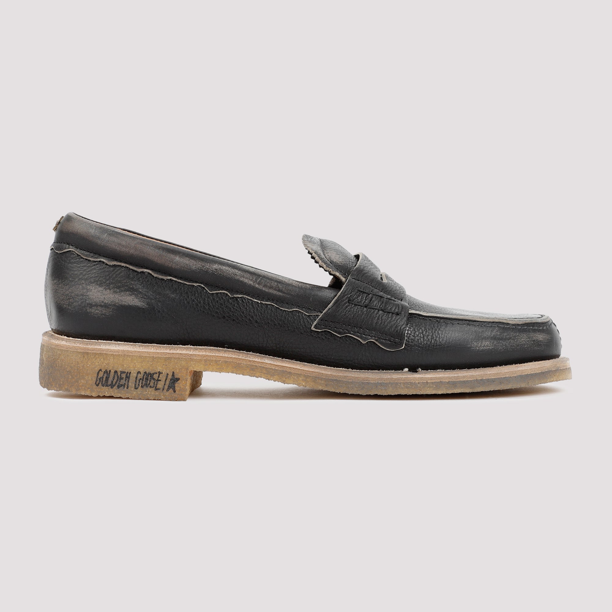 GOLDEN GOOSE Stylish Distressed Loafers for Men