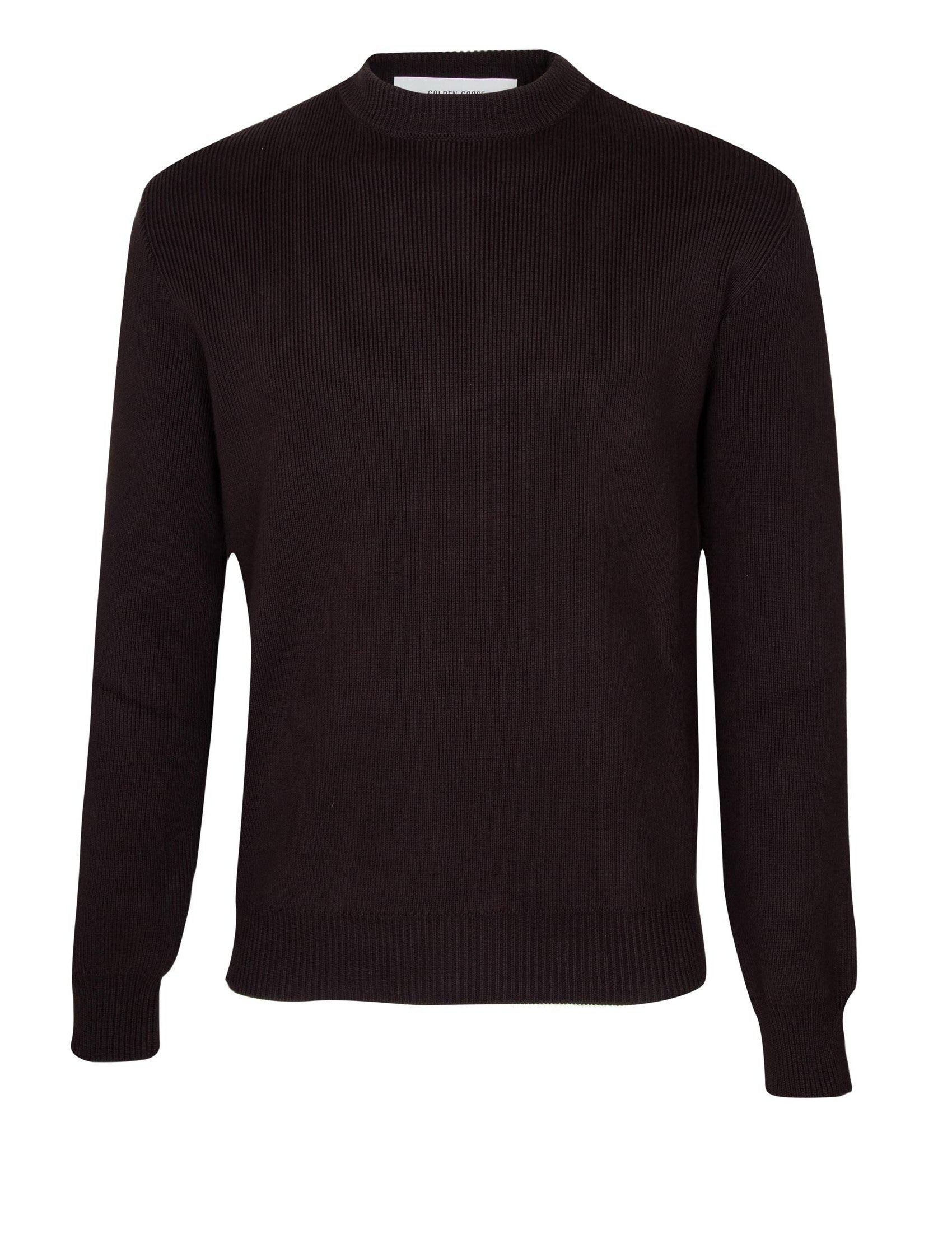 GOLDEN GOOSE Men's Regular Fit Crew Neck Sweater with Double Star Detail