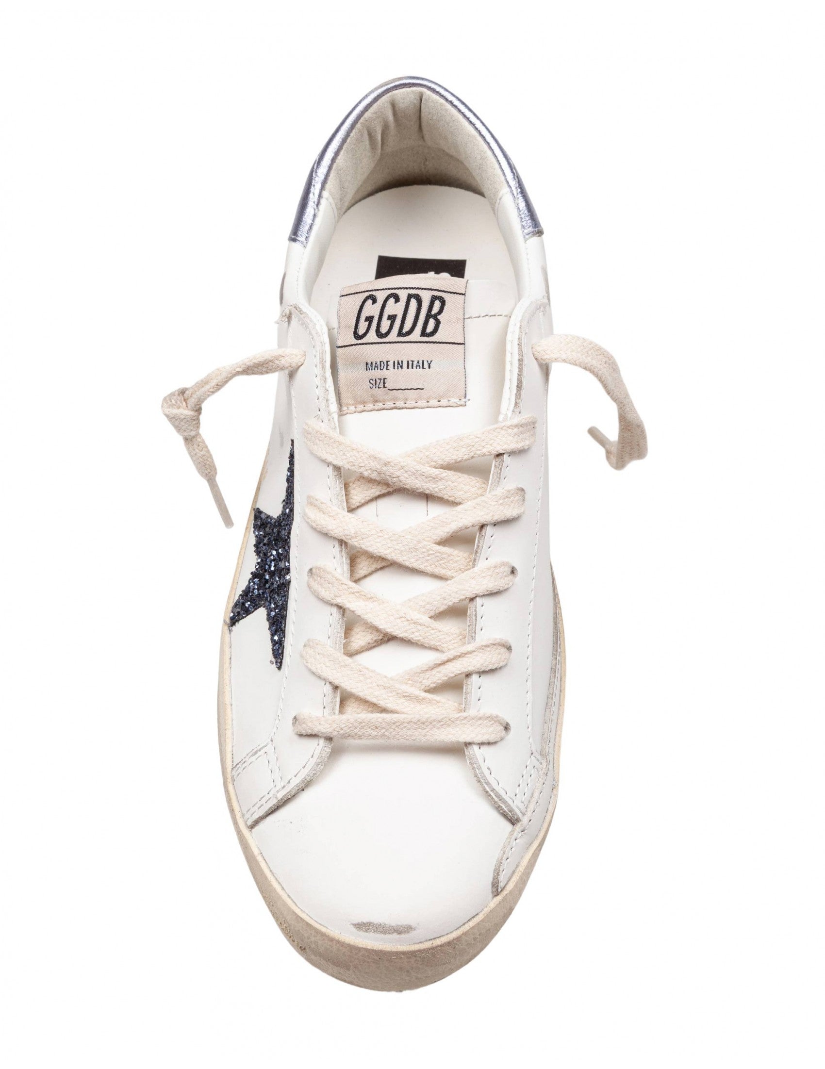 GOLDEN GOOSE Stylish Leather Sneakers with Metallic Detail for Women