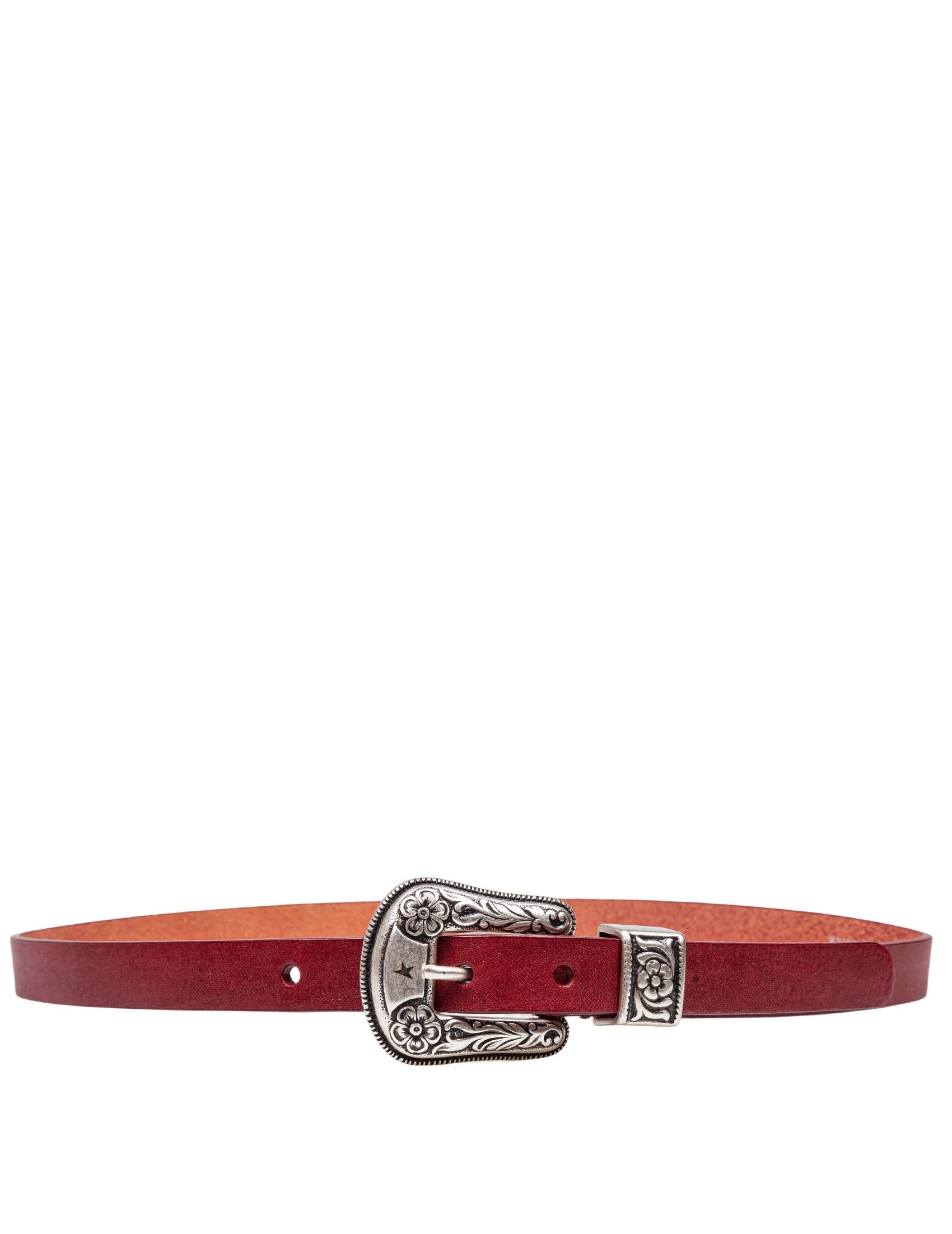 GOLDEN GOOSE Vintage-Effect Washed Leather Belt for Women