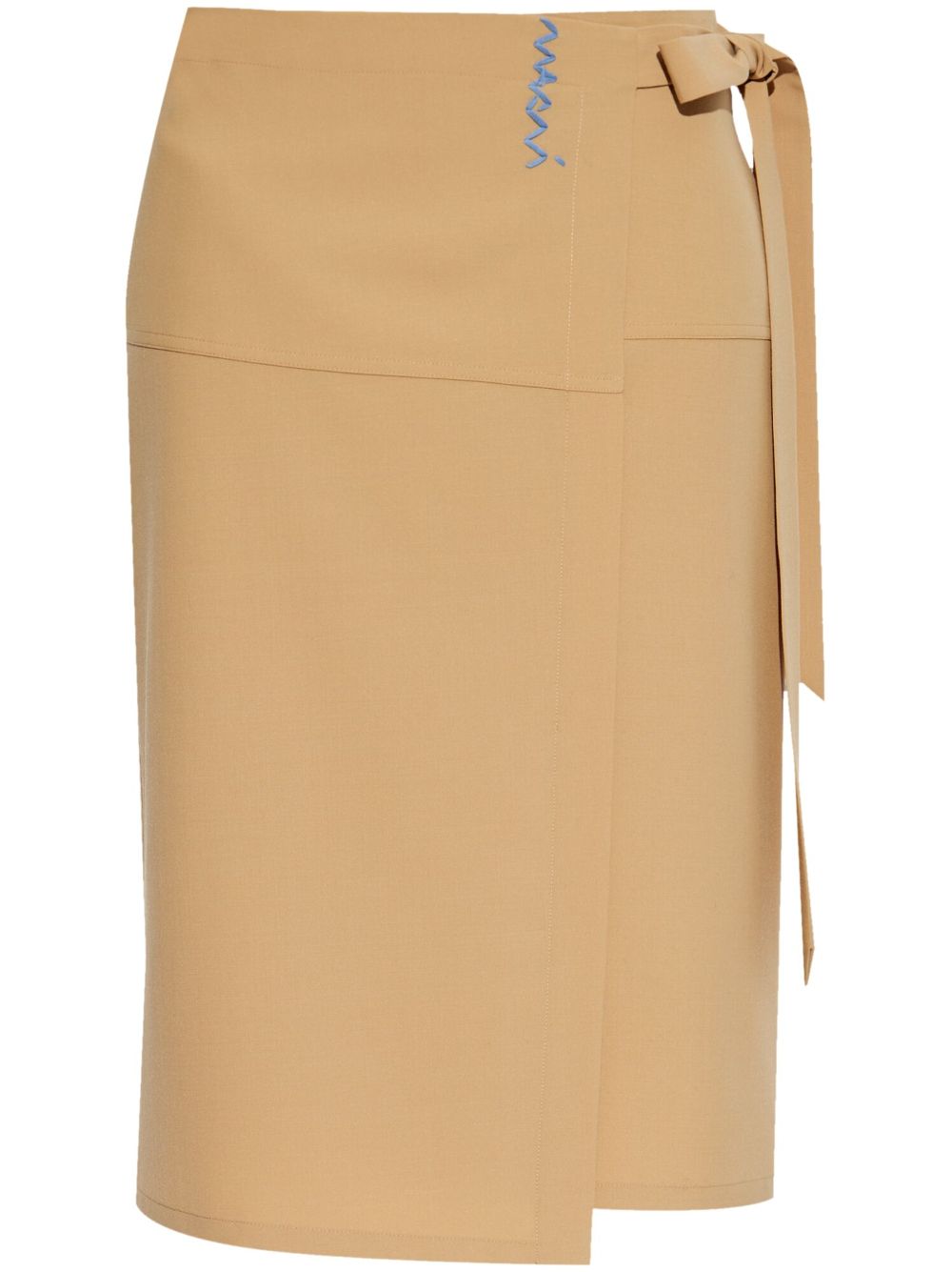MARNI Midi Skirt with Side Bow for Women - Spring/Summer 2025