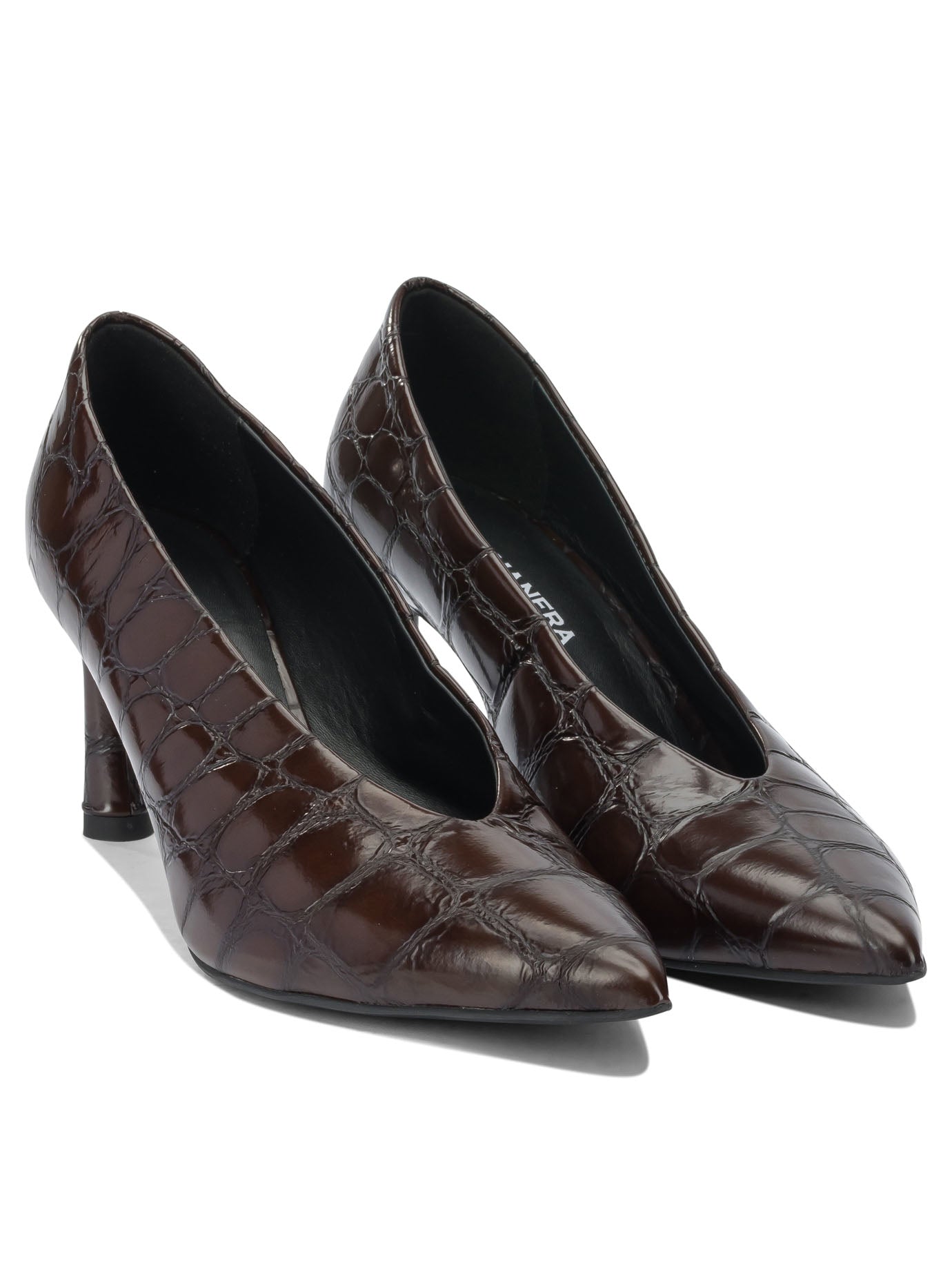 HALMANERA 100% Leather Heeled Pumps for Women