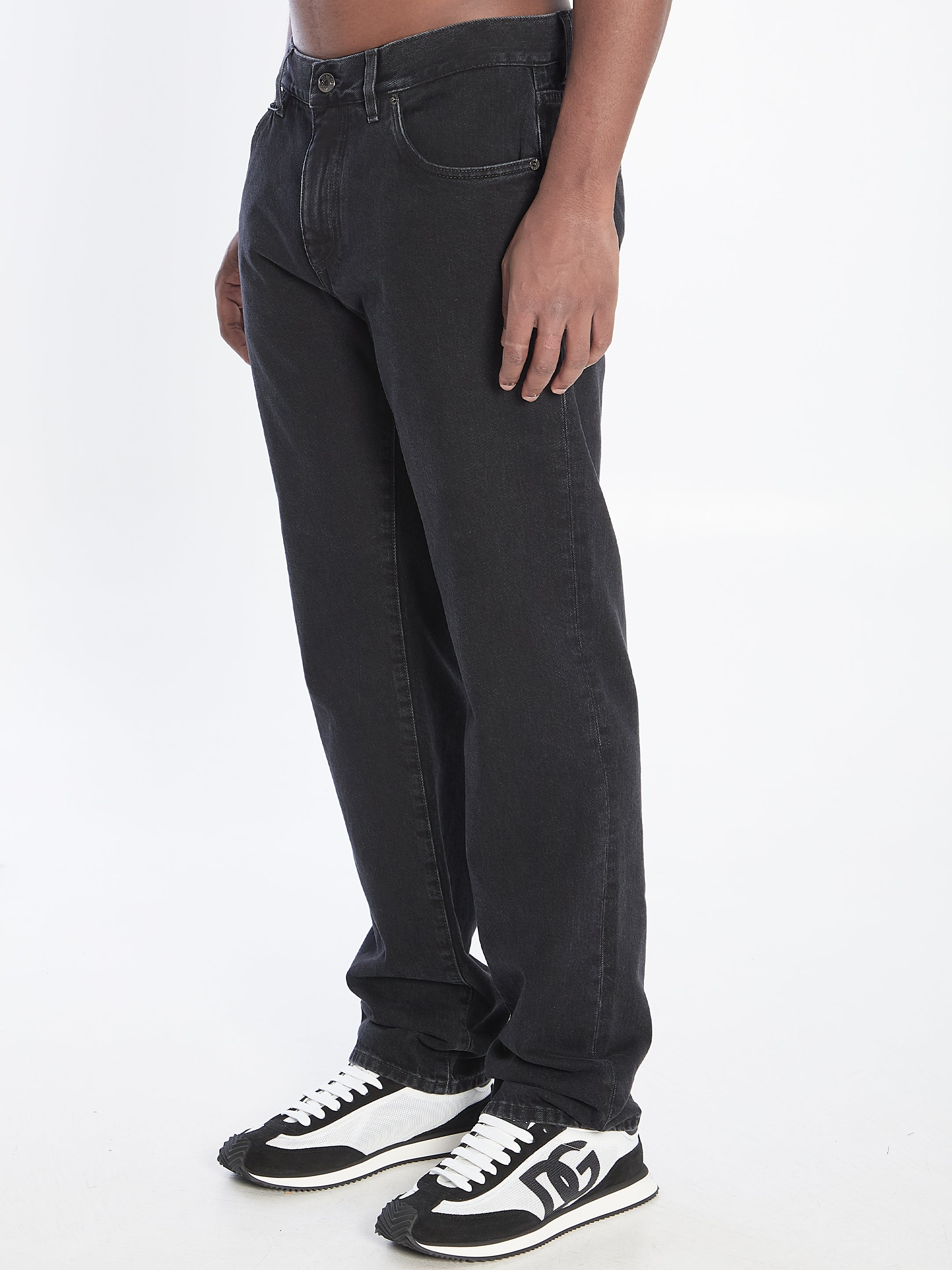 DOLCE & GABBANA Classic Denim Pants - Regular Fit, Size 48