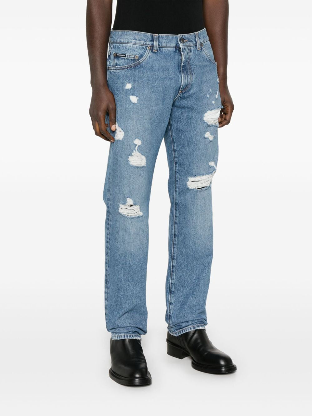 DOLCE & GABBANA Classic Distressed Jeans for Men