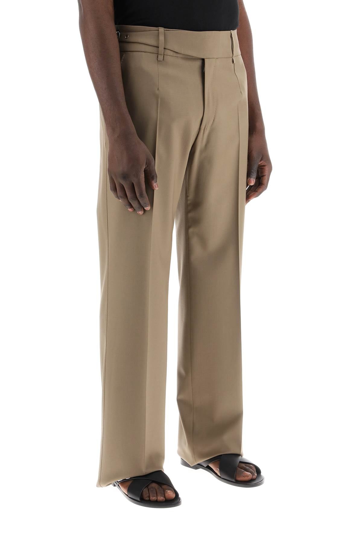 DOLCE & GABBANA Biscuit Stretch Wool Pants for Men