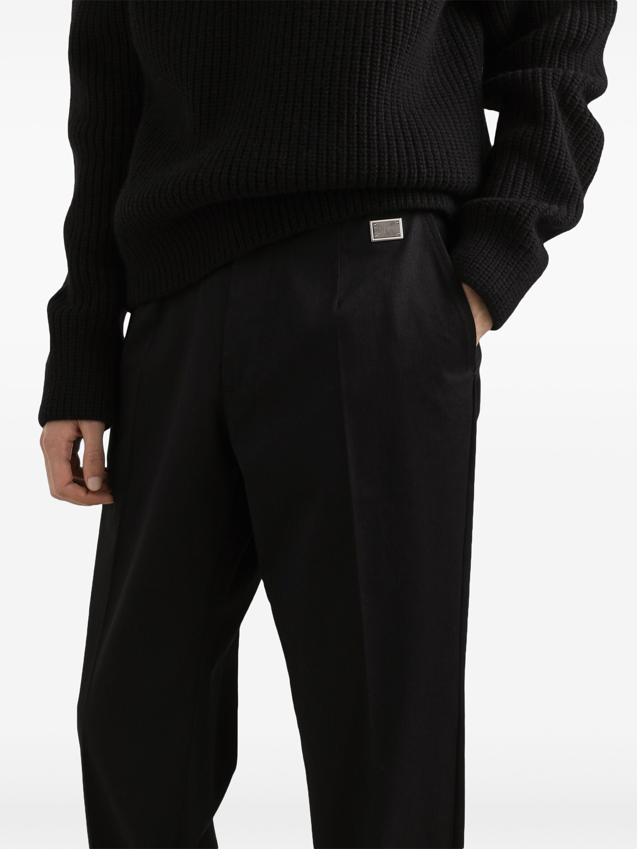 DOLCE & GABBANA Men's Stretch Cotton Pants - FW25 Collection