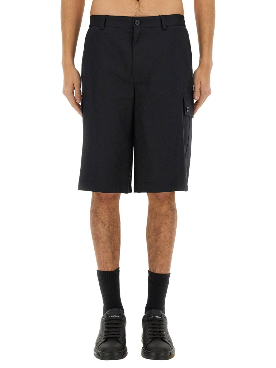 DOLCE & GABBANA Men's Cotton Cargo Bermuda Shorts - Size 48
