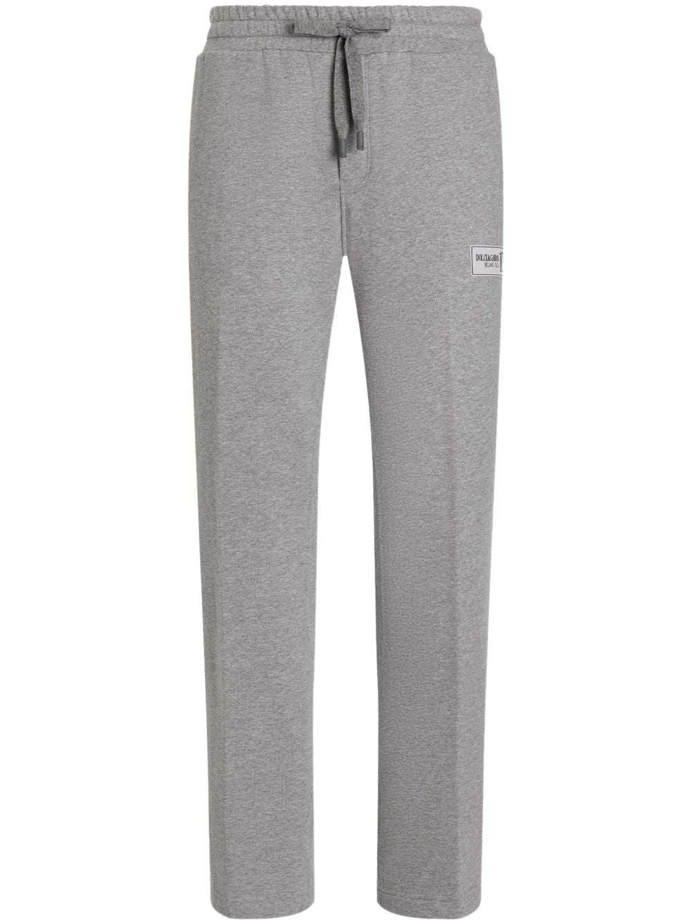 DOLCE & GABBANA Mélange Effect Drawstring Trousers for Men