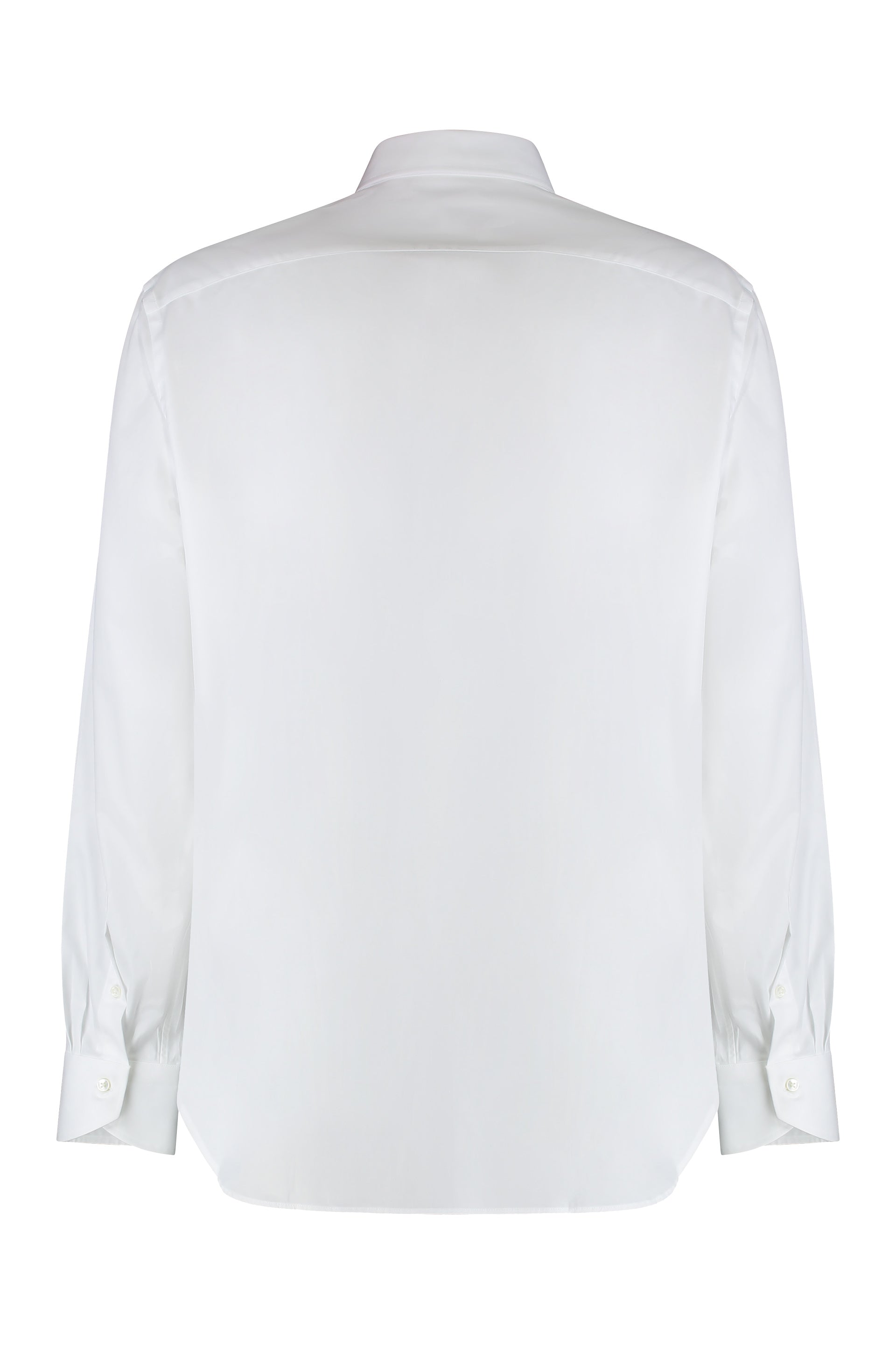 CANALI Classic Cotton Shirt with Rounded Hem - Men’s Fashion