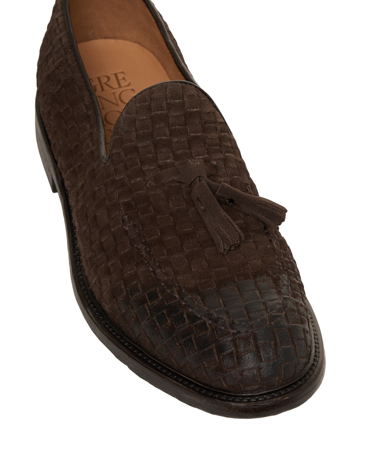 GREEN GEORGE Braided Suede Loafers for Men