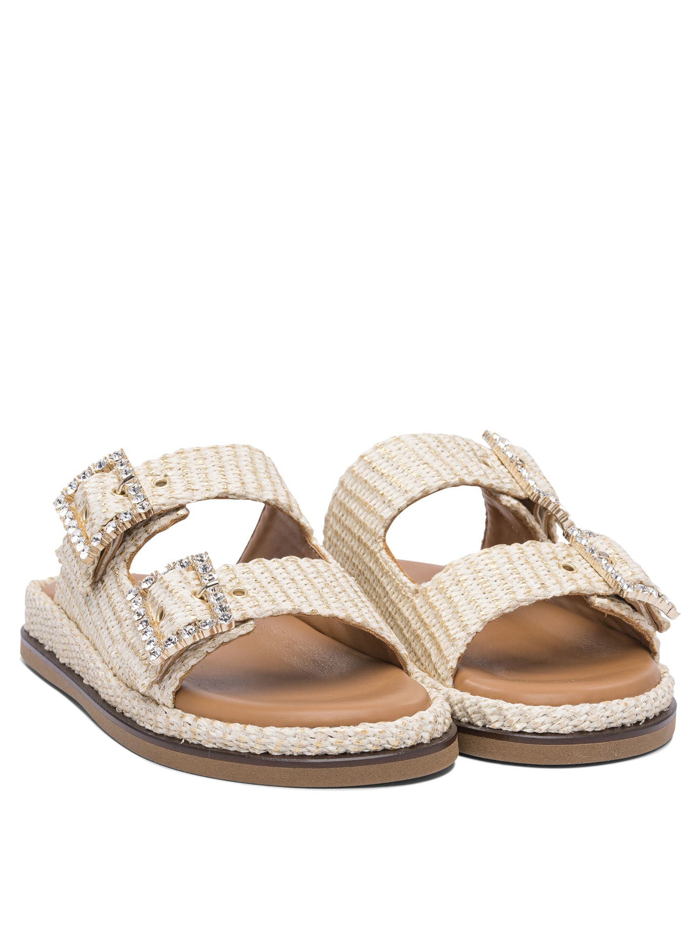 ALIBI Elegant Women's Rafia Mini Sandals