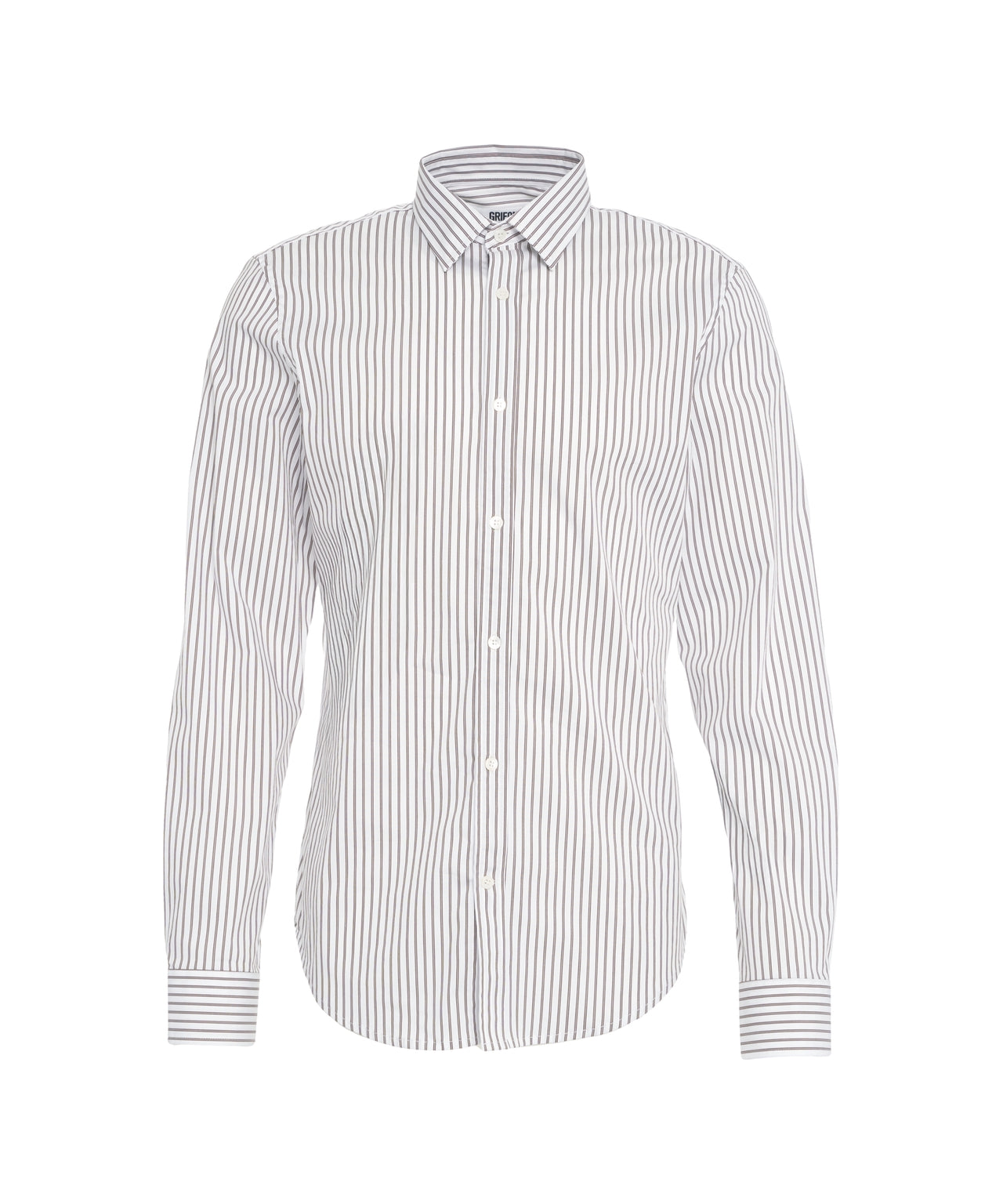 GRIFONI Classic Striped Long-Sleeve Shirt for Men