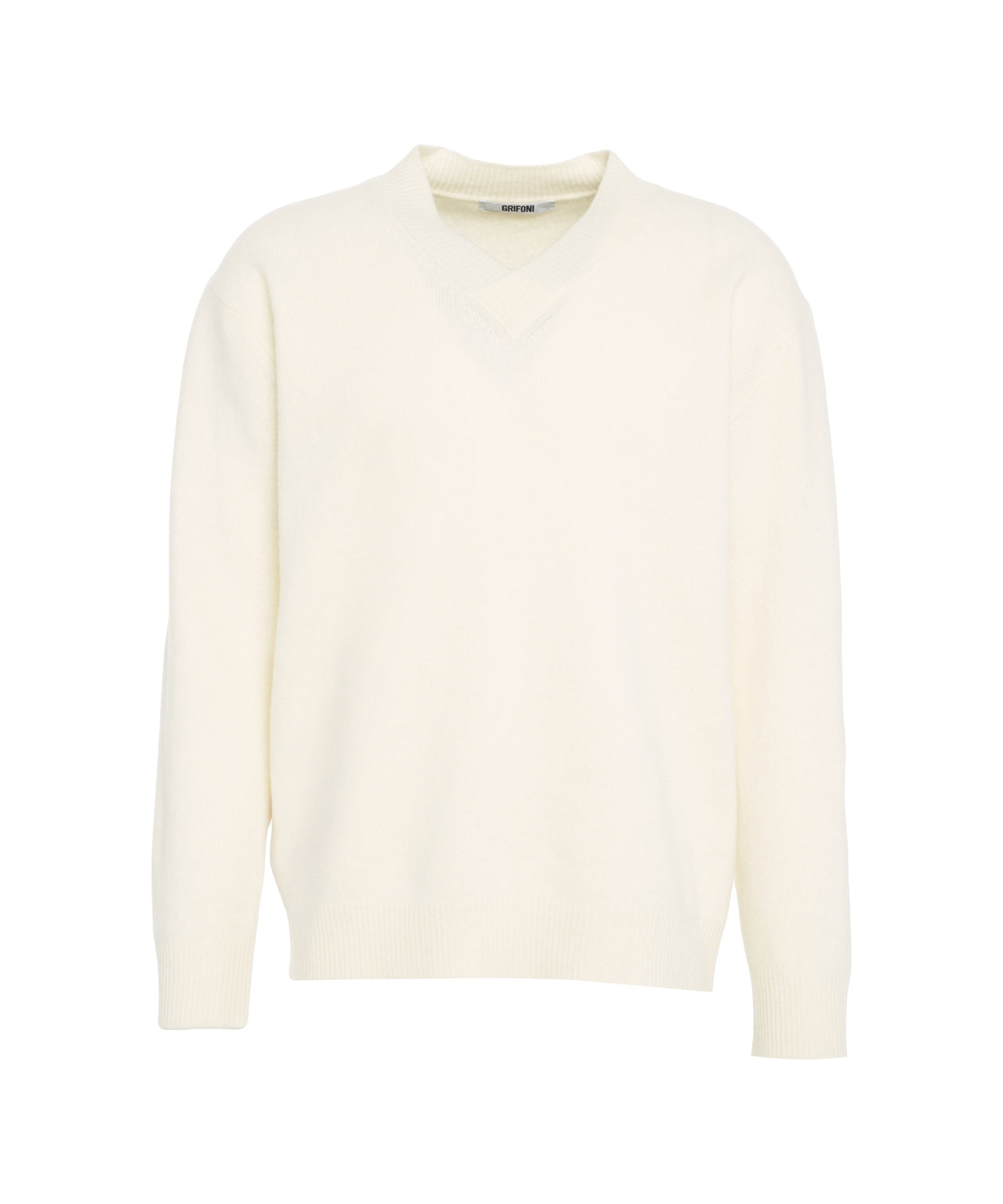 GRIFONI V-Neck Wool Pullover for Men