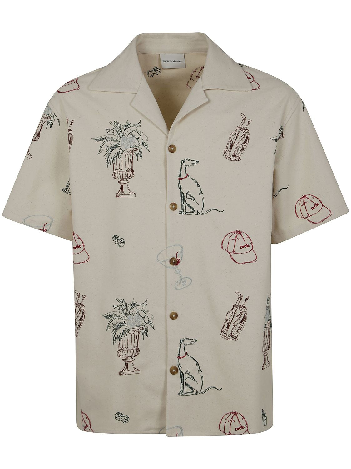 DRÔLE DE MONSIEUR Men's Country Club Embroidered Shirt