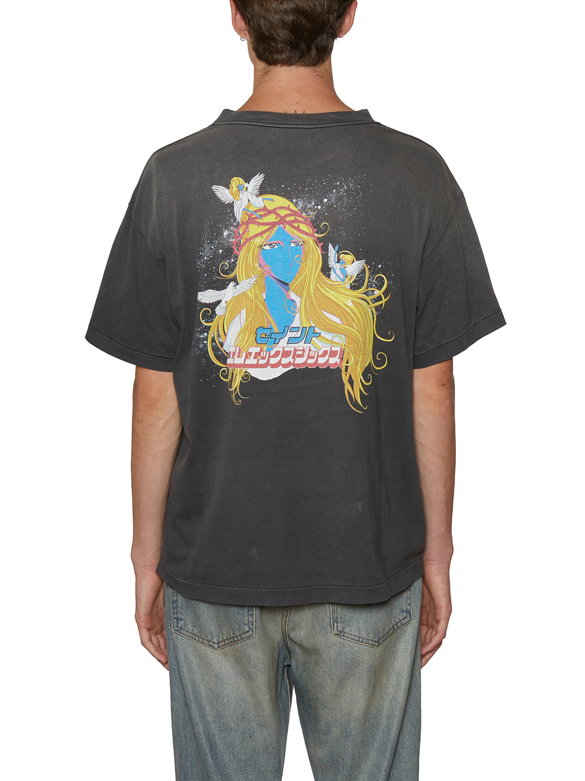 SAINT MXXXXXX Graphic T-Shirt for Men - Large Size