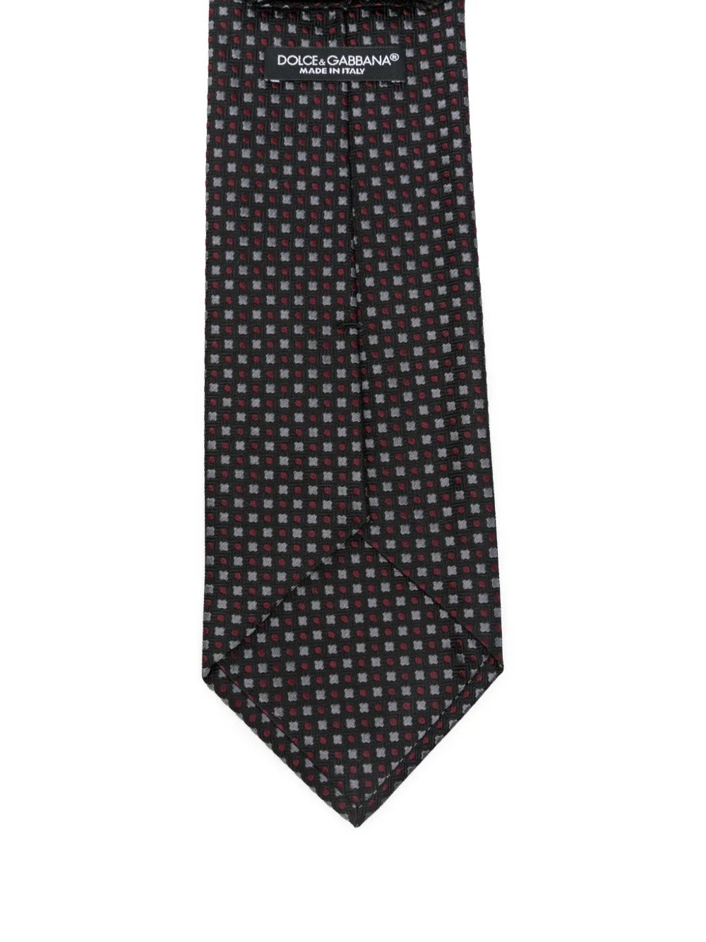 DOLCE & GABBANA Geometric-Patterned Silk Tie
