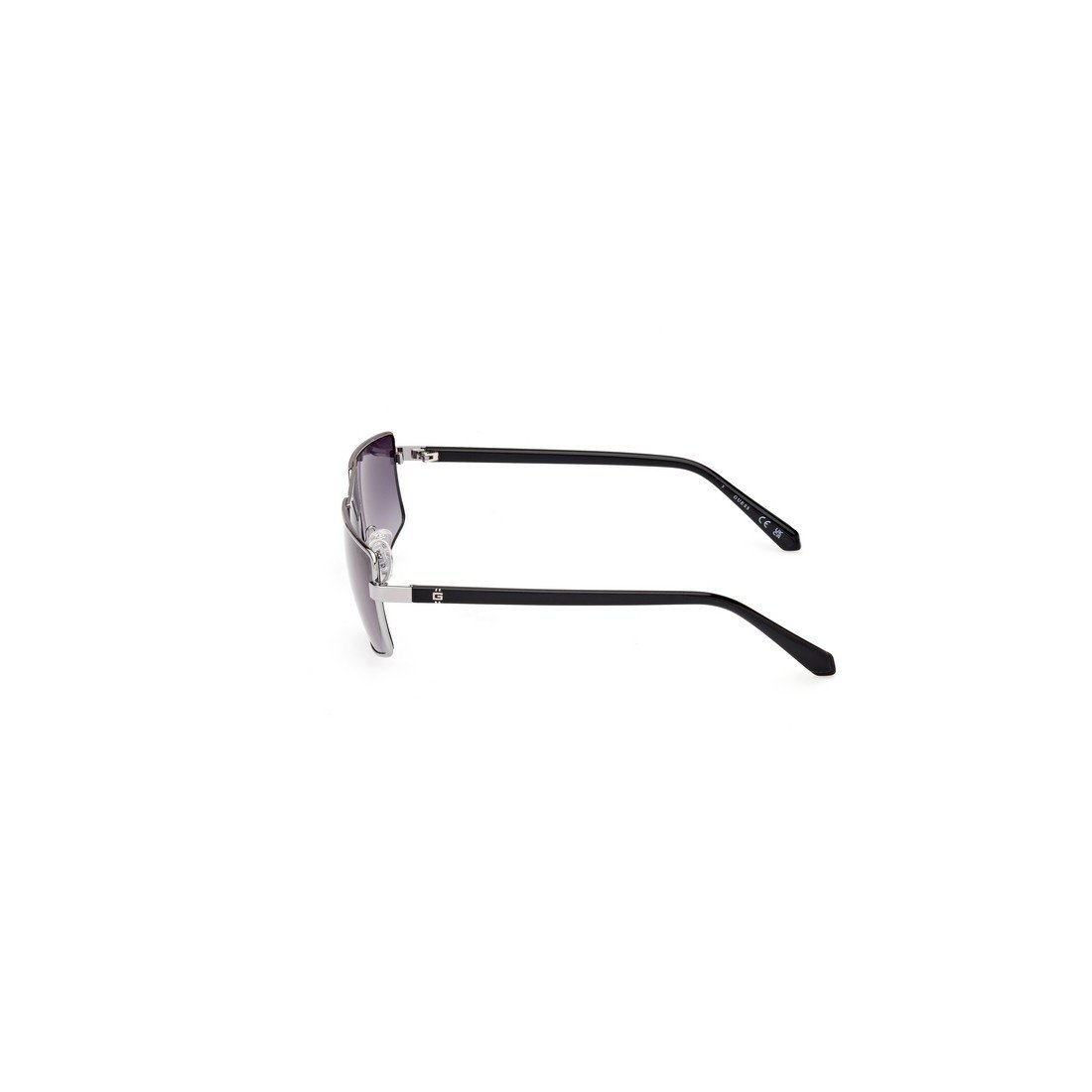 GUESS Shiny Gunmetal Gradient Smoke Unisex Sunglasses