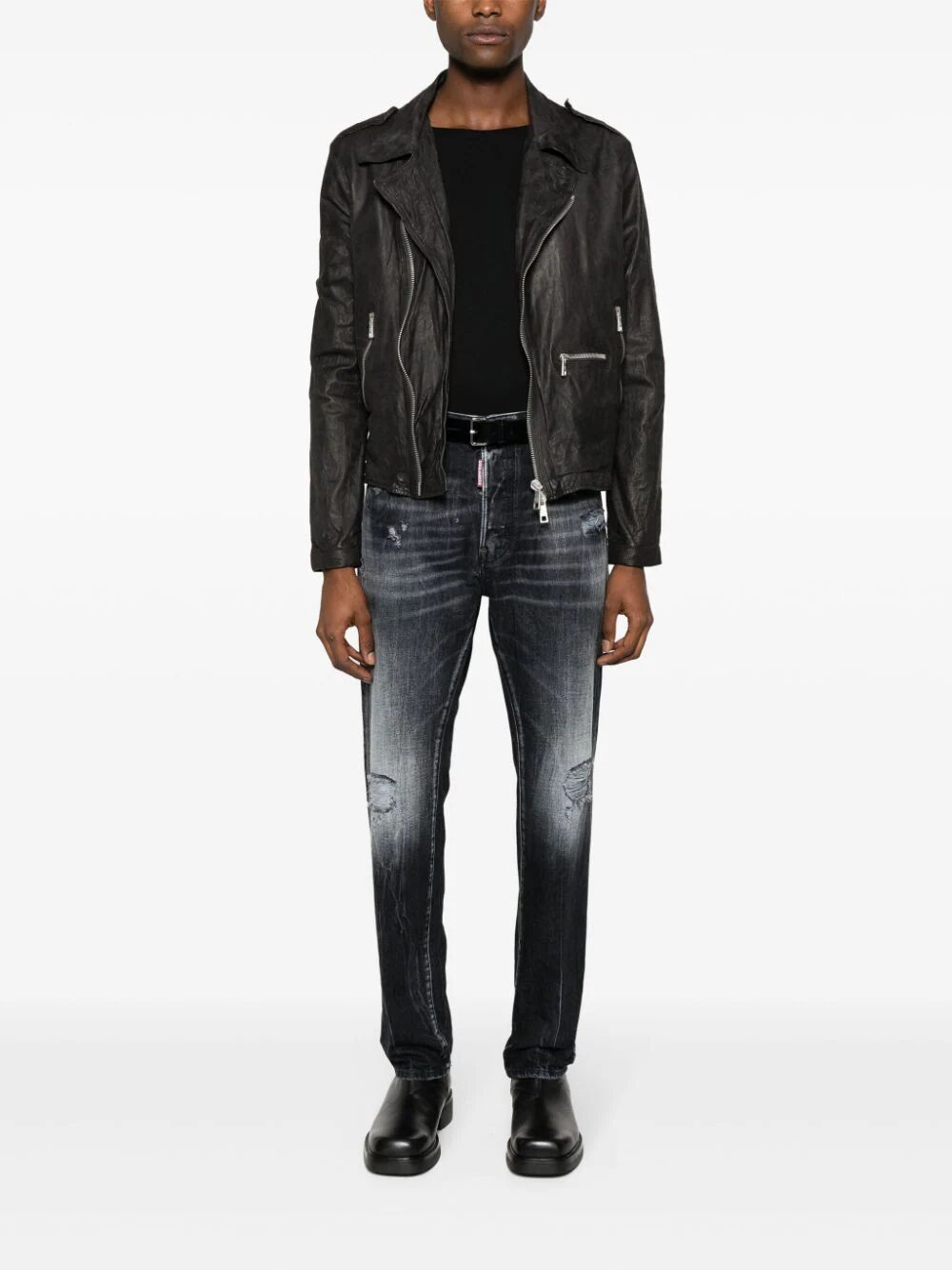 GIORGIO BRATO Classic Biker Jacket for Men