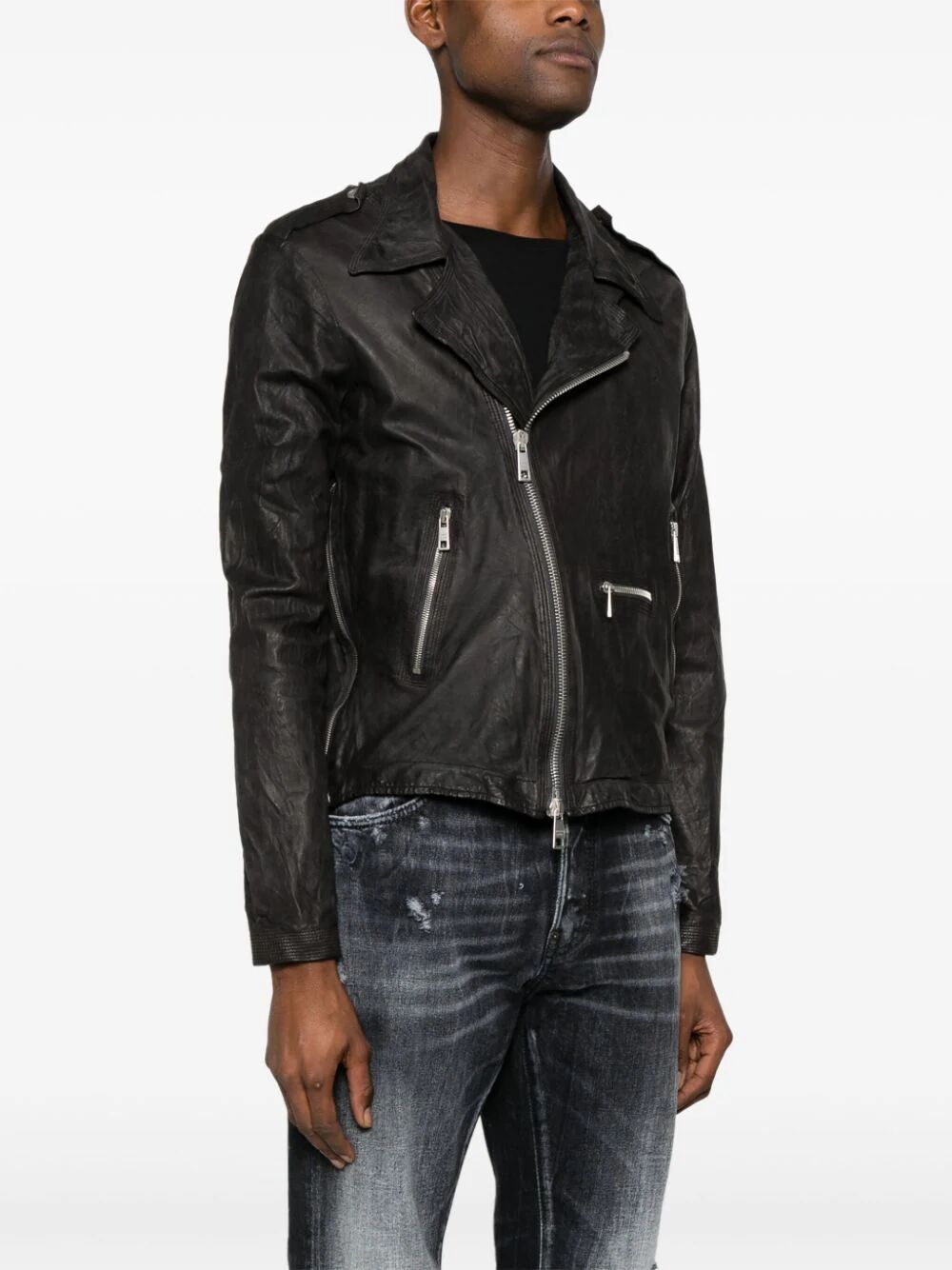 GIORGIO BRATO Classic Biker Jacket for Men
