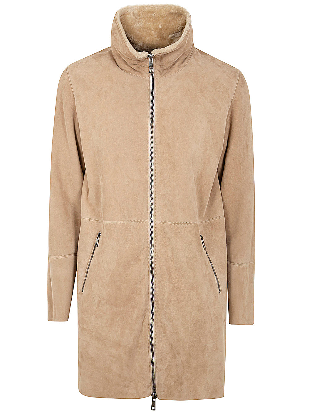 GIORGIO BRATO Classic Sheepskin Outerwear with Central Zip