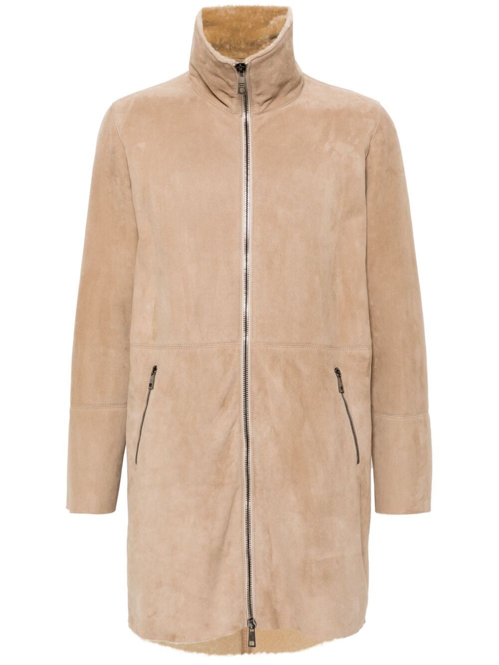 GIORGIO BRATO Classic Sheepskin Outerwear with Central Zip