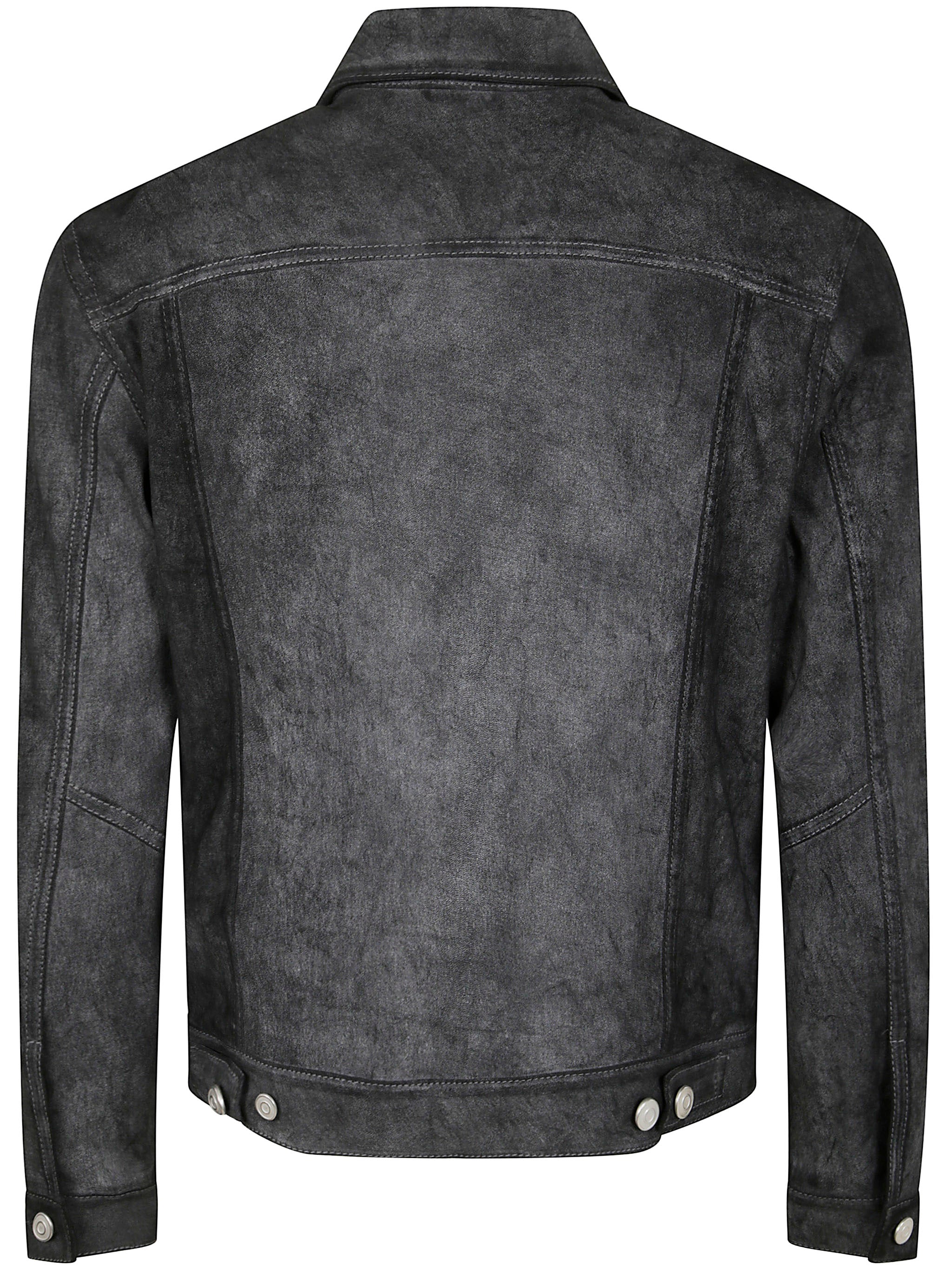 GIORGIO BRATO Denim Jacket with Eco Lamb Leather Mix