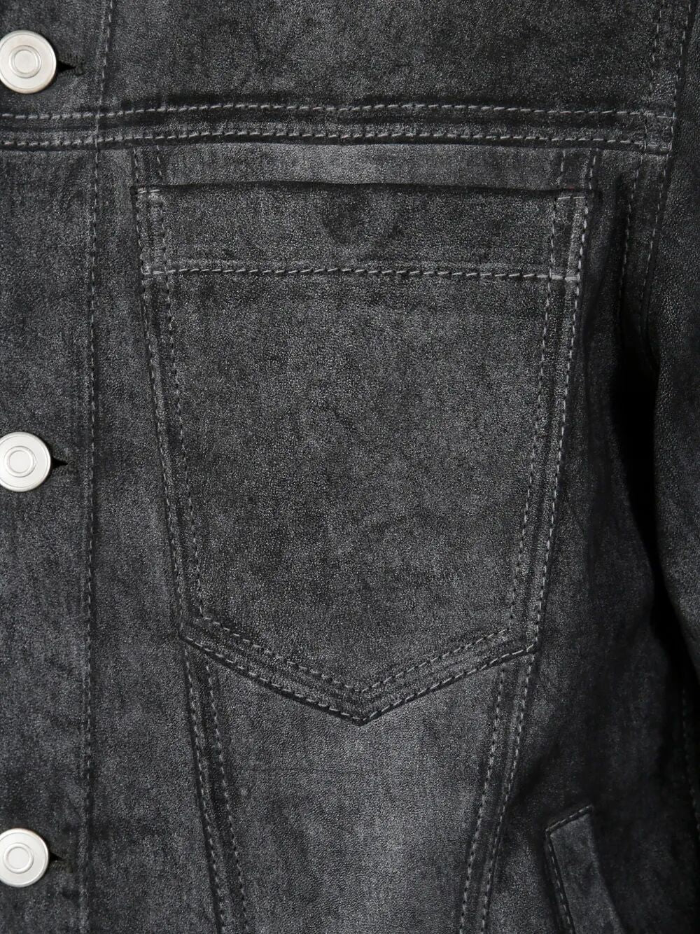 GIORGIO BRATO Denim Jacket with Eco Lamb Leather Mix